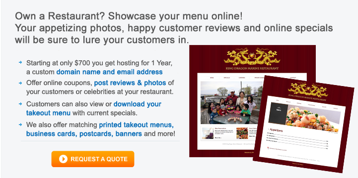 restaurant website design